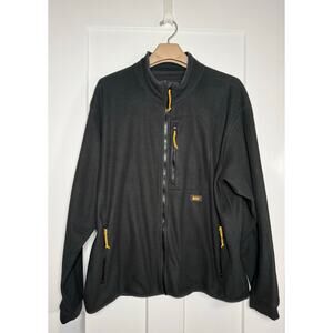 REI Co-op Fleece Jacket Mens XL Full Zip Two Way Chest Pocket Outdoor Hiking Blk